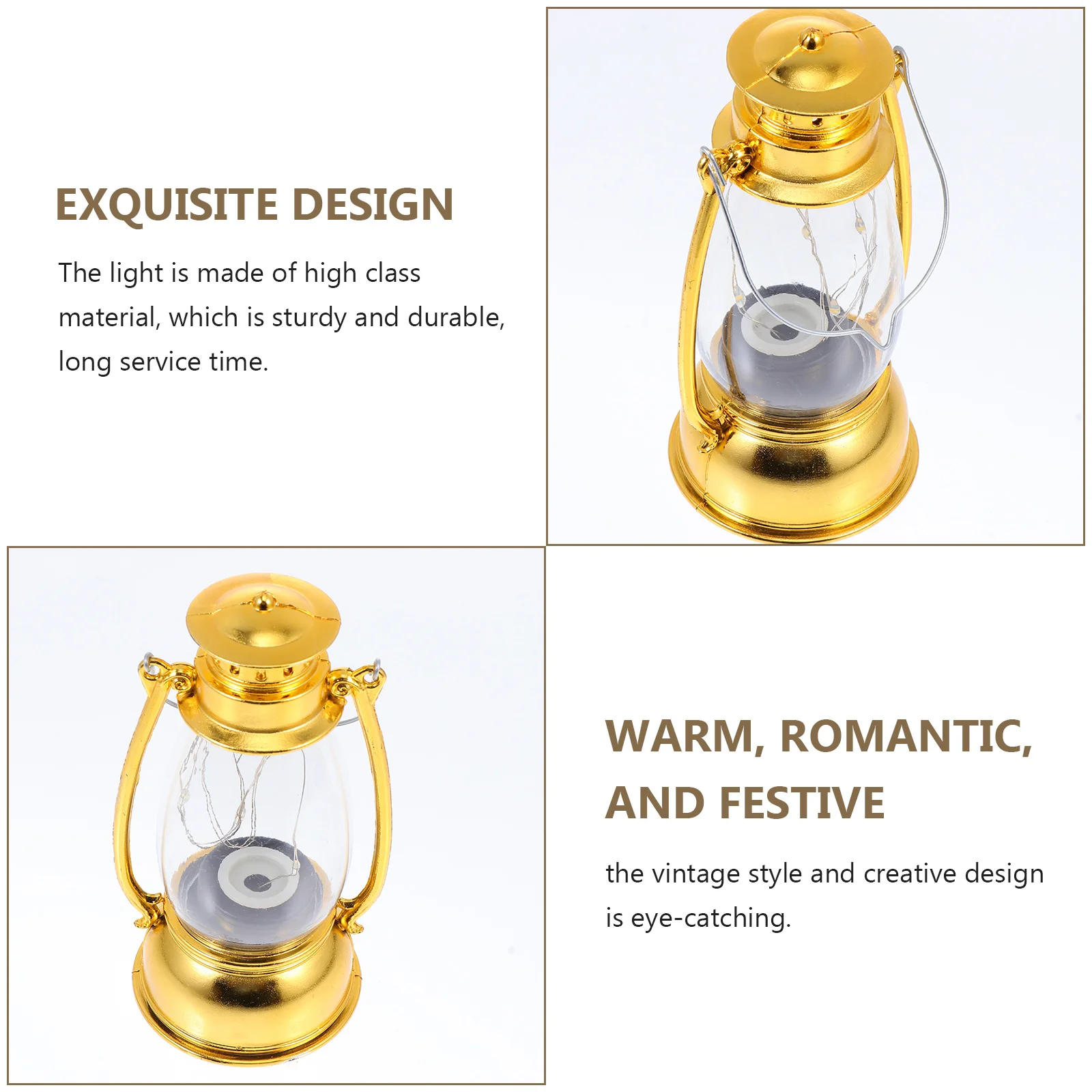 

1Pcs Retro Lantern Vintage Hanging Lamp Decor for Scene Layout Warm Light Ambience Exquisite Oil Lamp LED Flameless Design