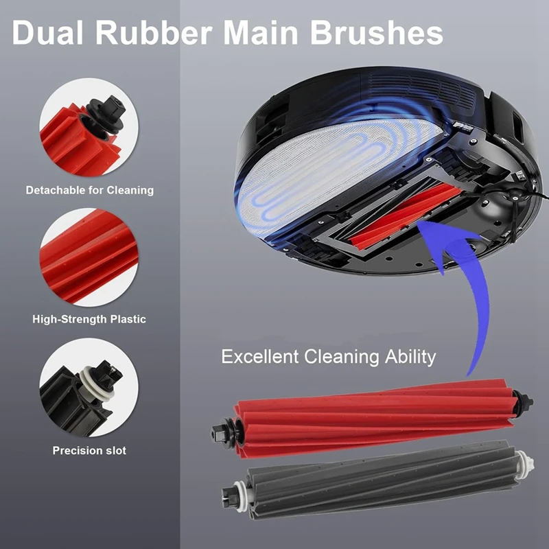 Für roborock s8 pro ultra roboter staubsauger ersatzteile hauptseite bürste mop pad wasch bar filter vakuum beutel