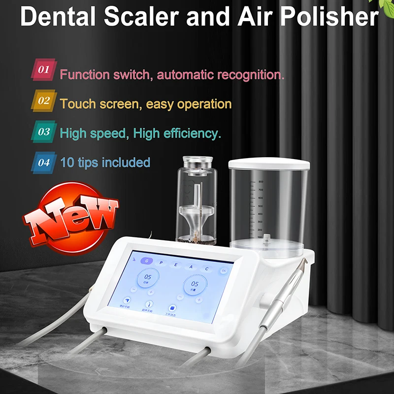 2 in 1 Dental Periodontal Therapy System Piezo Ultrasonic Scaler & Air Prophy Polisher Jet Machine