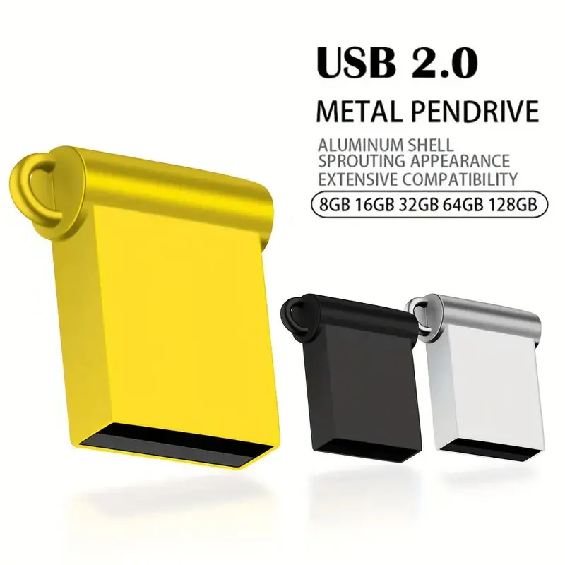 Metal Pendrive 128GB USB Stick 2.0 Pen Drive 64GB 32GB 16GB 8GB High Speed Usb flash drive 512GB Memory Stick Flash U Disk