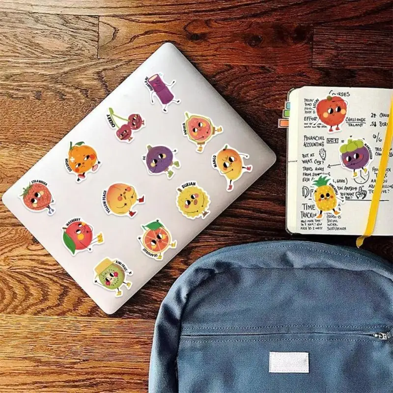 Reusable Cartoon Fruit Stickers Decals No Residues Adhesive Scratch Protections For Electronics 83CF