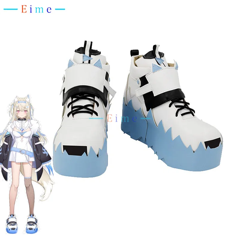 Fuwawa Abyssgard Cosplay Shoes Halloween Carnival Boots Vtuber Cosplay Prop PU Leather Shoes Custom Made