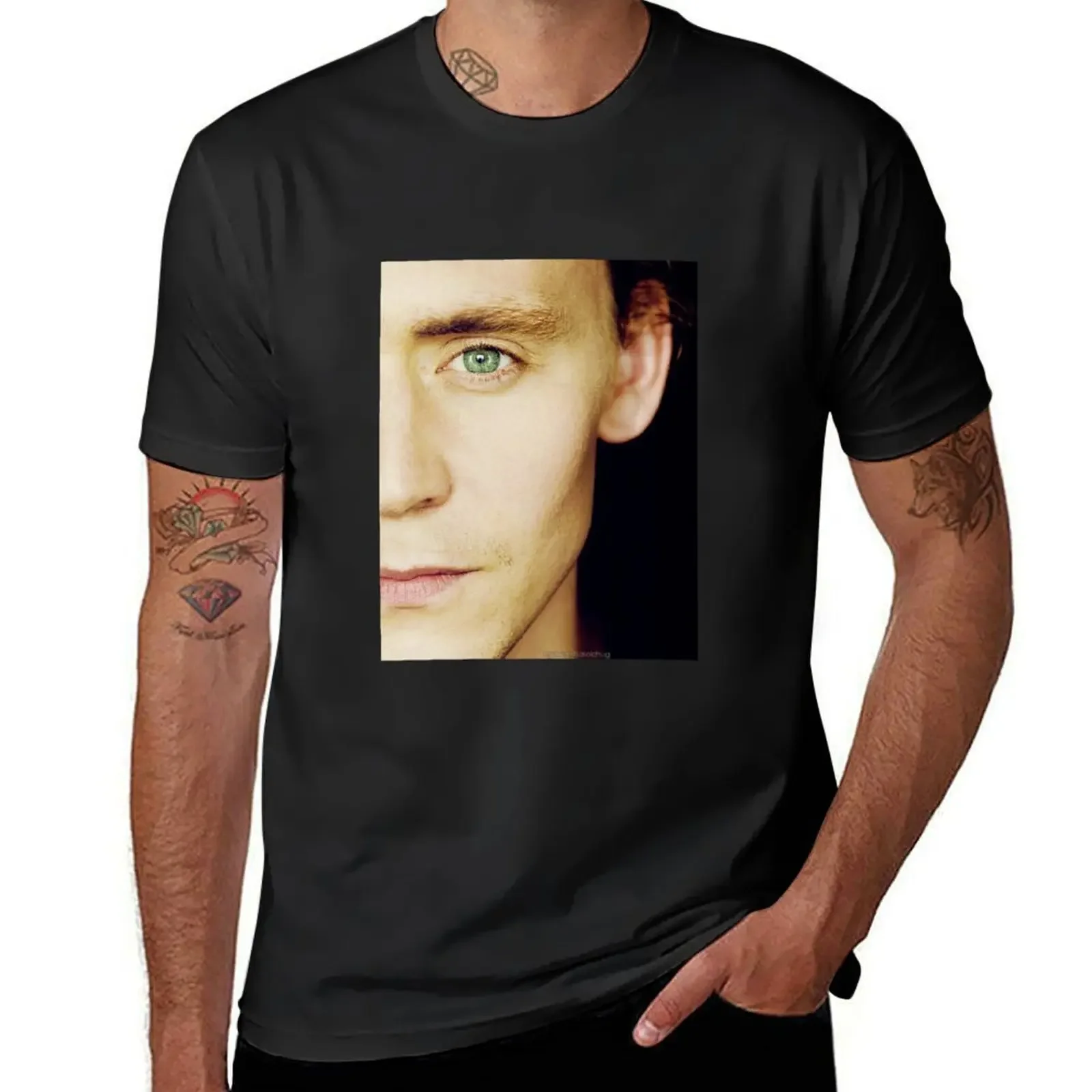 Hiddleston T-Shirt plain quick-drying Luxury man funny t shirts men