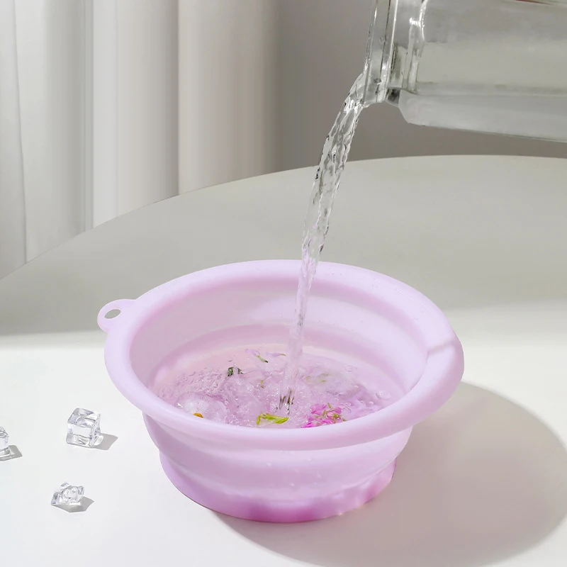 อ่างน้ำแข็งสำหรับทำทรีทเมนต์หน้า แบบพับได้ ใช้สำหรับแช่หน้า ล้างหน้า ดูแลผิวหน้า ใช้ได้ทั้งที่บ้านและเดินทาง