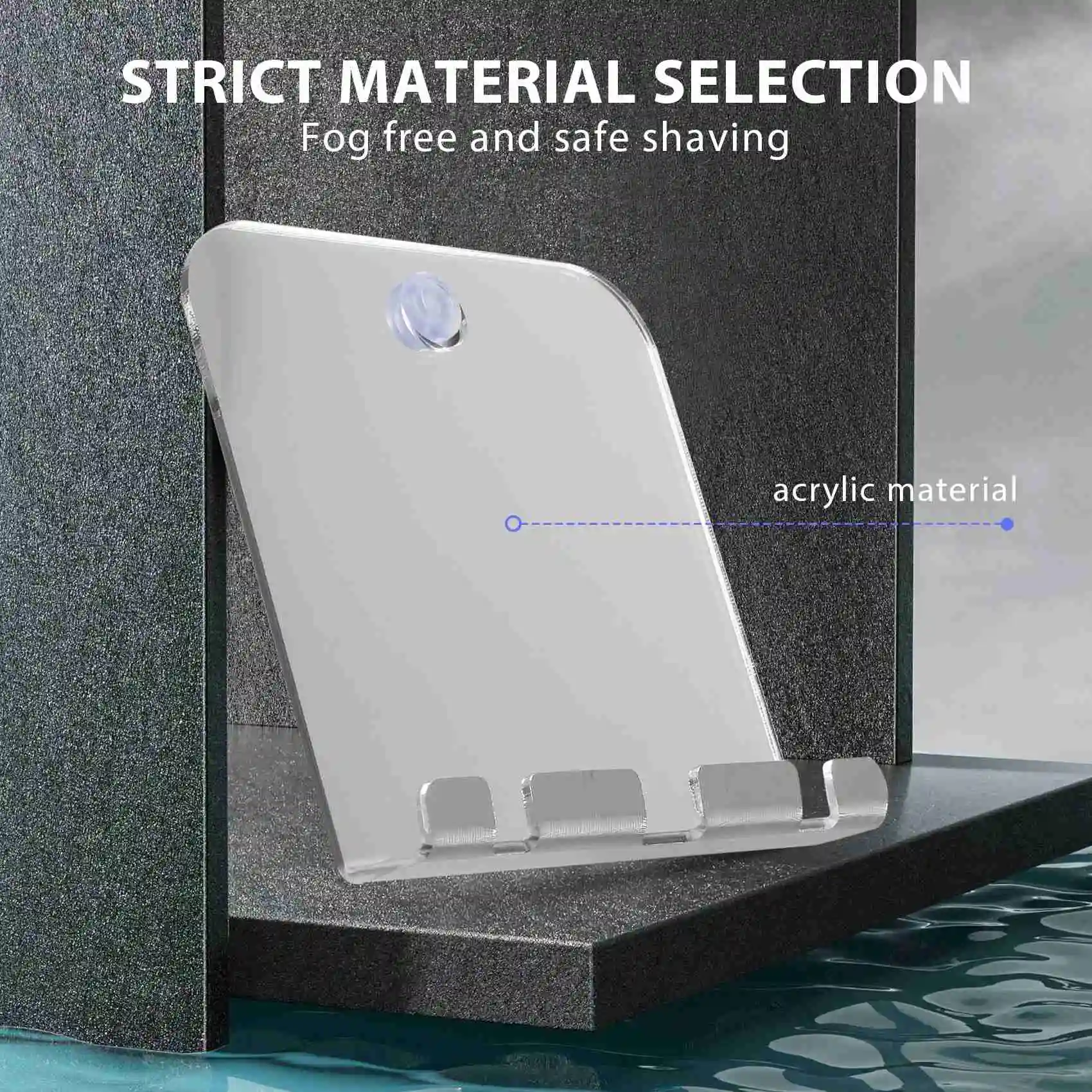 Nuevo Espejo de ducha antiniebla, espejo de afeitar para baño sin niebla