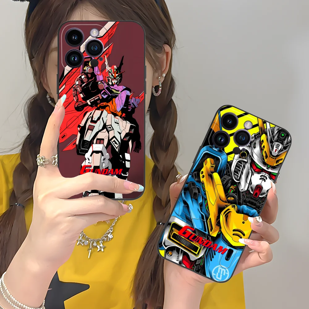 Mobile G-Gundam-s Phone Case for iPhone 16 15 14 13 12 11 X XR XS 8 7 Pro Max Plus Mini Black Cellphones Cover Smartphone