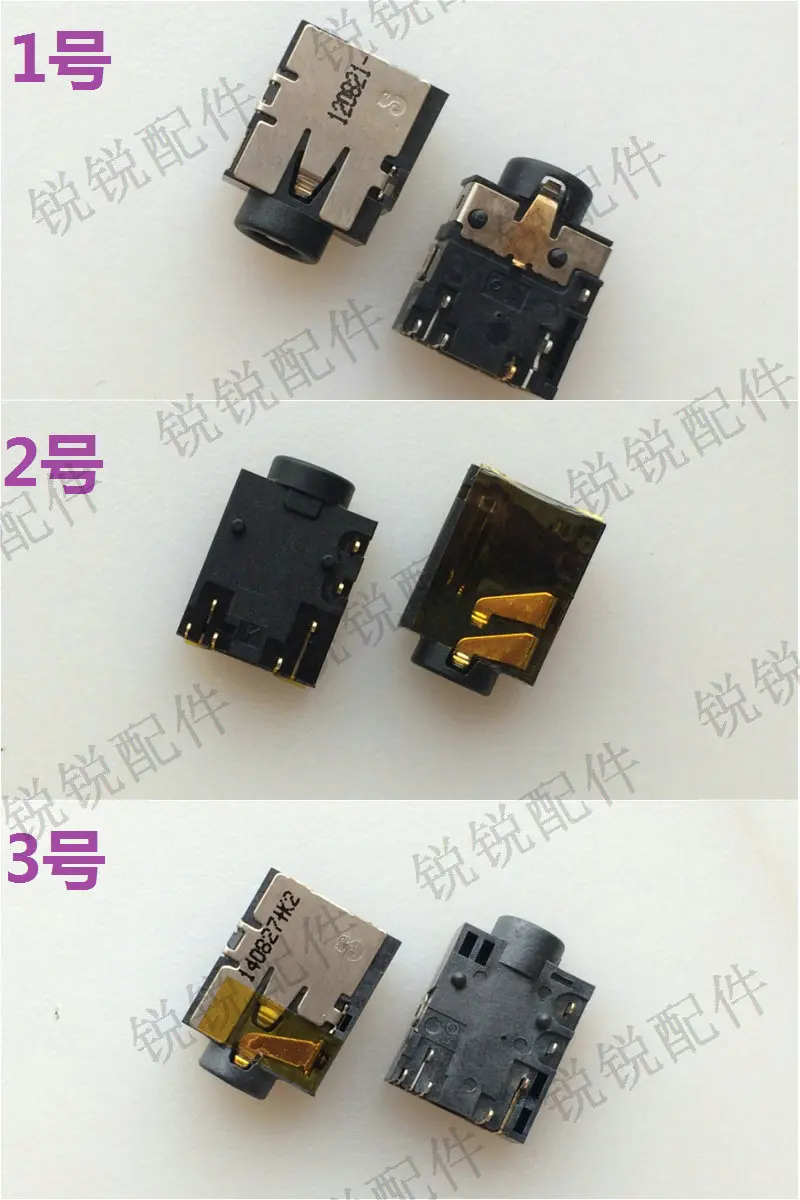 For notebook main board audio socket 3.5 earphones mic interface 7 pins gold plated power socket female seat