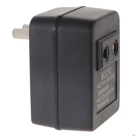 Transformator obniżający napięcie, adapter podróżny 50W AC 110V na 220V, konwerter podróżny, wtyczka US, inwerter z darmową wtyczką EU.