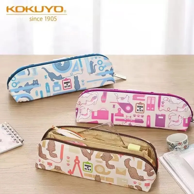 Japan Kokuyo Pencil Case Stationery Cat Special Edition Storage Pencil Bag Japanese Stationery School Supplies