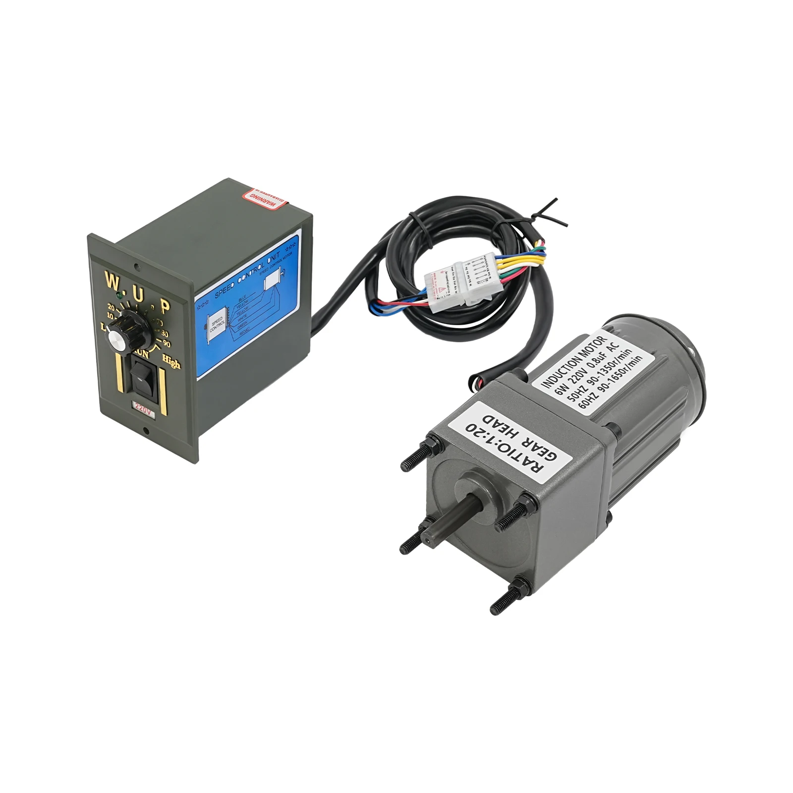 6W 20K Getriebemotor + Drehzahlregler 220V Einstellbarer Regler Getriebemotor 0-1400 U/min Motordrehzahlregler für die Industrie – Detail 7