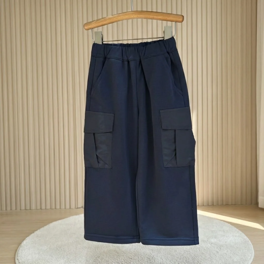 

Детские брюки-карго SeasonSea с большими карманами, тонкие брюки для мальчиков и девочек, свободные хлопковые штаны с эластичной резинкой на талии, детская одежда