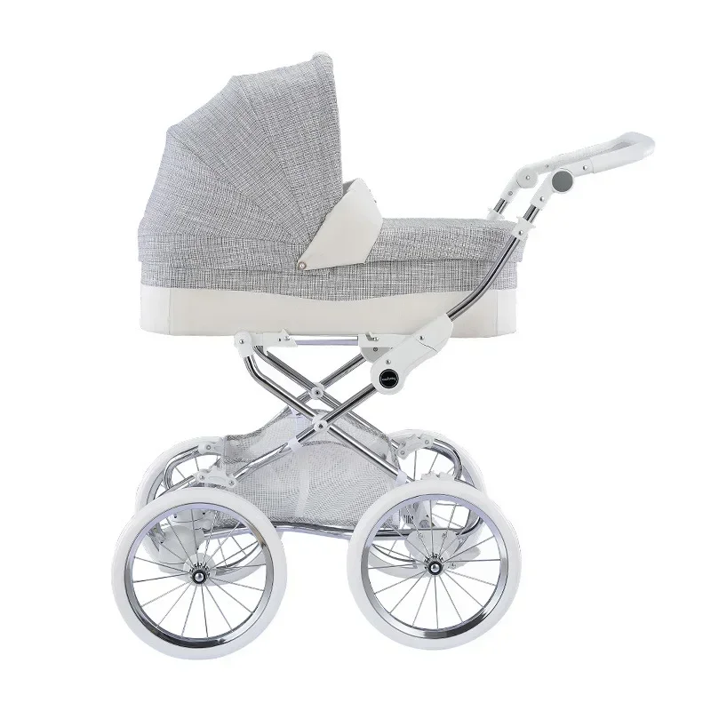 Baby stroller European royal baby stroller High landscape two-way stroller can sit and lie on large wheel wheels