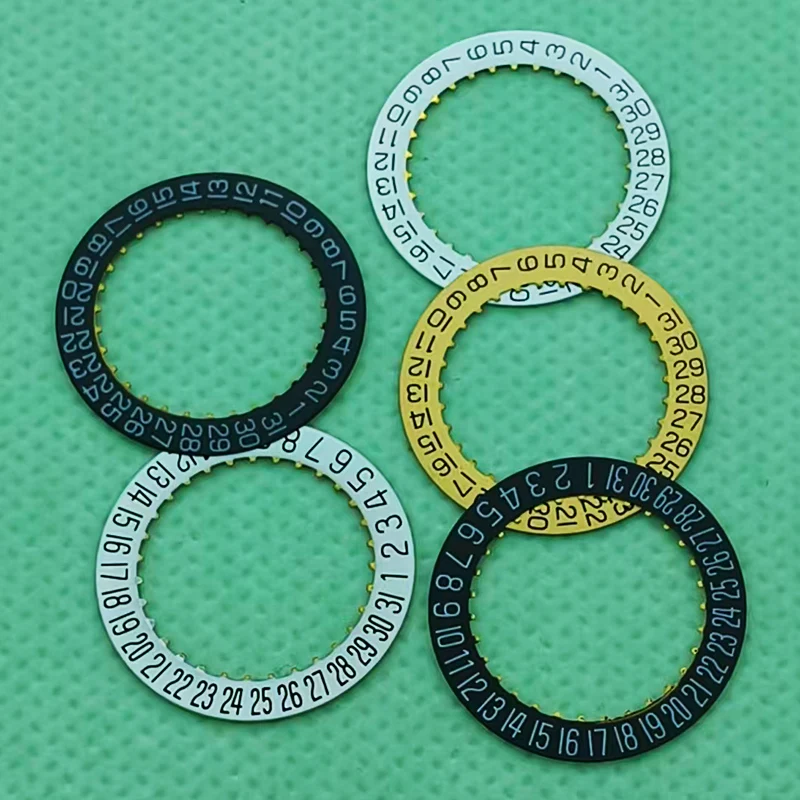 

ETA 2824 Movement Date Wheel Dial Fits for 2824 Automatic Movement Day Date at 3.0/6.0 Crown at 3.0 Gold Black White Metal Wheel