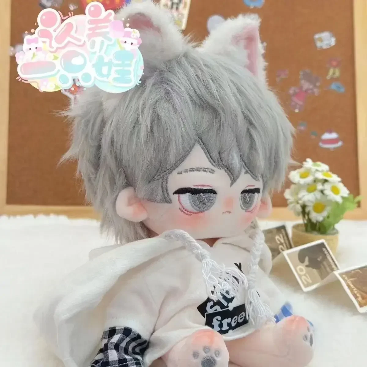 Wypchana 20cm gra Anime Identity V Aesop Carl Pluszowa lalka Zabawka Bawełna Cosplay Miękka sukienka Kolekcja fanów Pluszaki Prezent urodzinowy