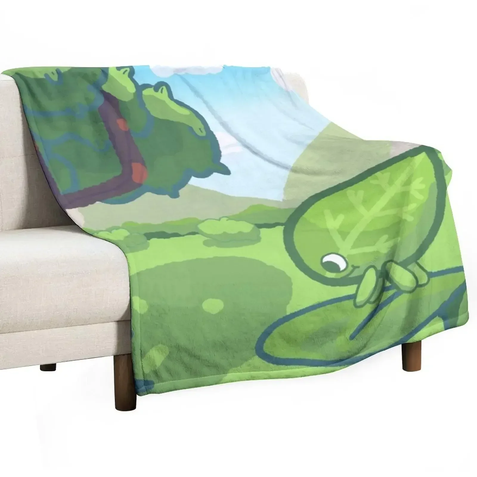 Walking Leaf! Ding Jing! Throw Blanket Warm Sofa Quilt Blankets