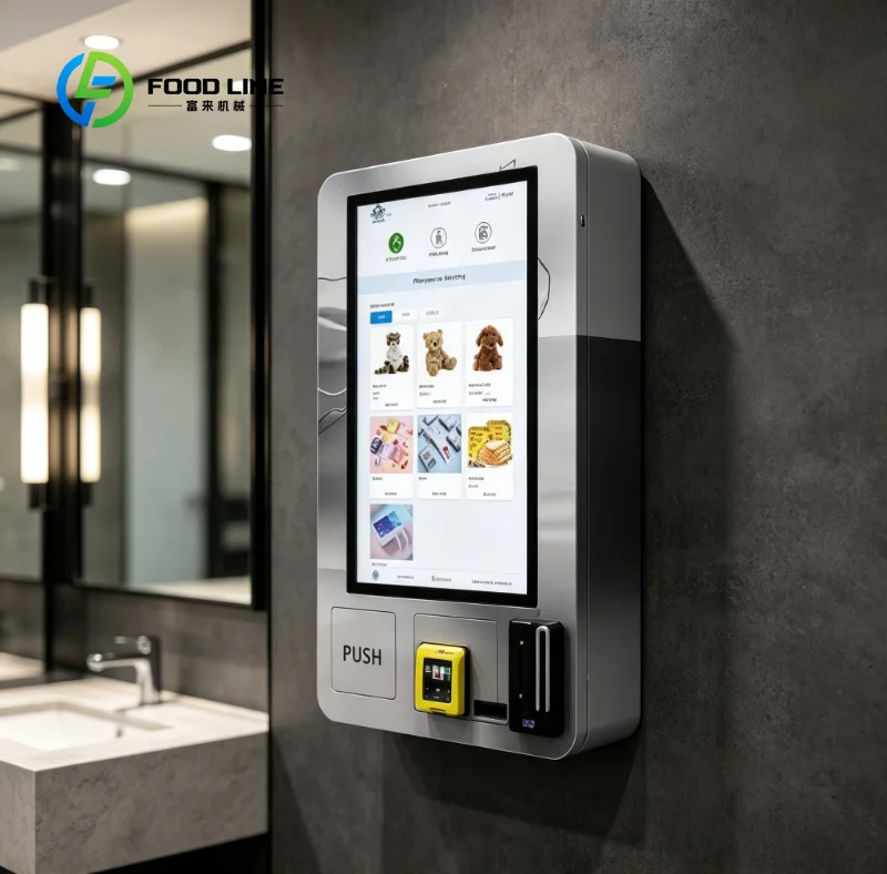 Wall-Mounted Cigarette Vending Machine, Custom 32'' Touch Screen Self-Service Device with Age Verification & Card Reader