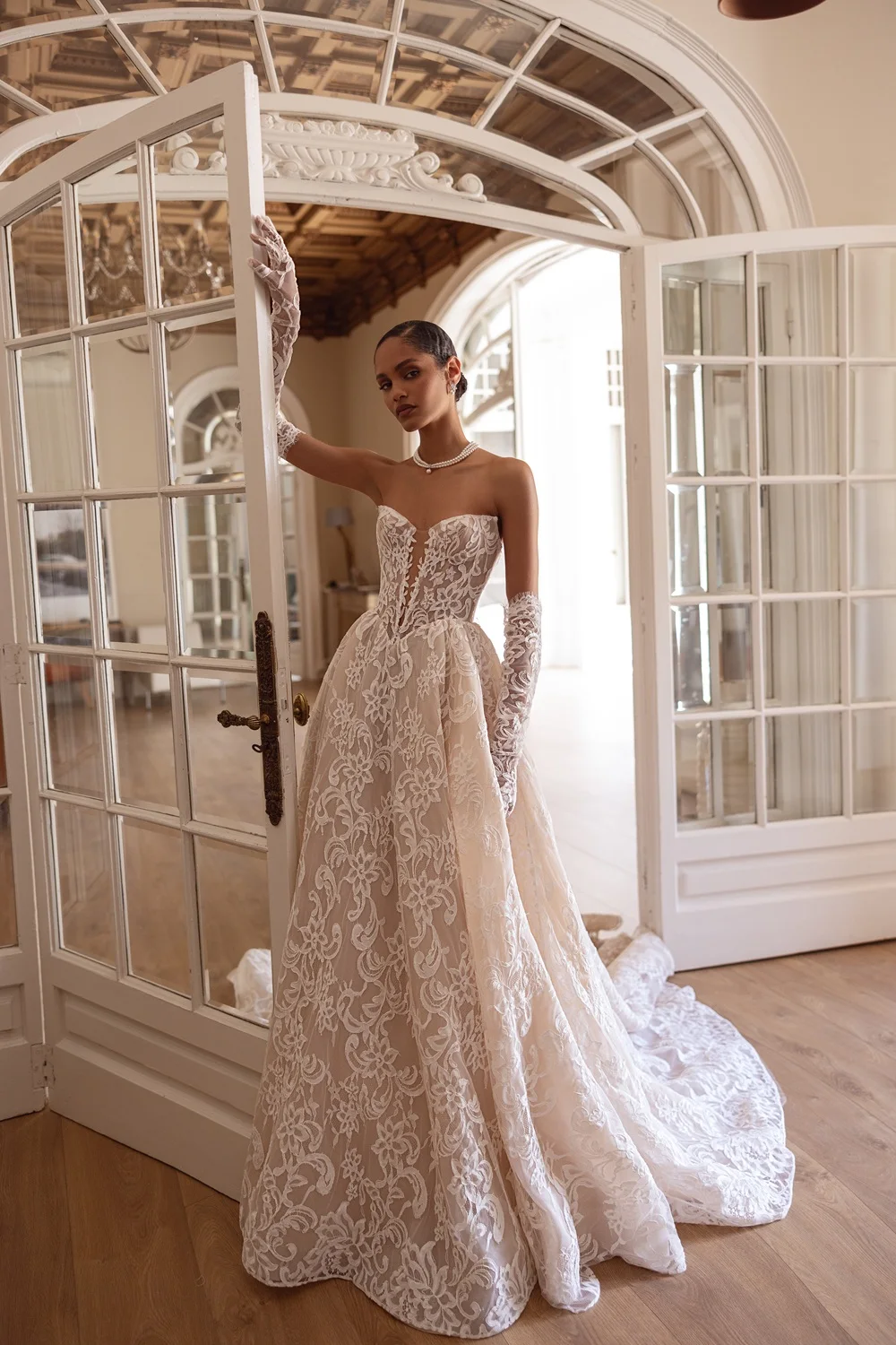 

A line Wedding Dresses Vestido De Novia Encaje Minimalista For Woman Elegant Casamento Princesa Talla Grande Alta Costura Bride