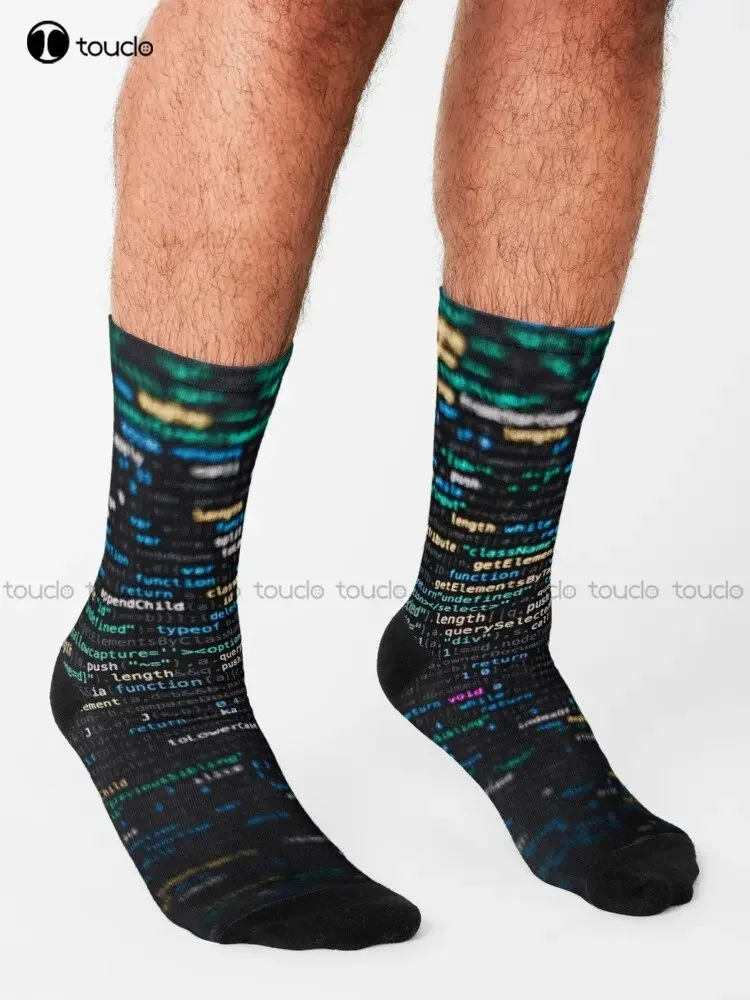 Software Developer Programming Code Coder Coding Geek Code Developer Computer Socks Funny Socks Custom Gift Streetwear Art