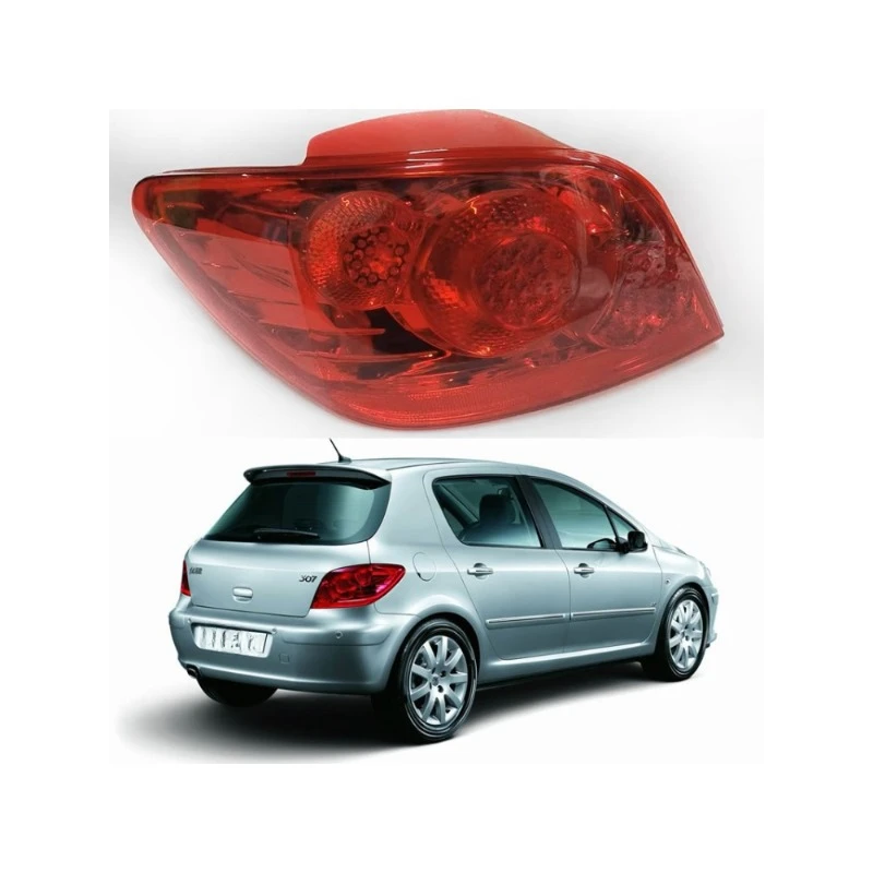 

For Peugeot 307 Car Accessories Rear Outside taillight assembly Brakel lamp Parking Lights Rear lamp