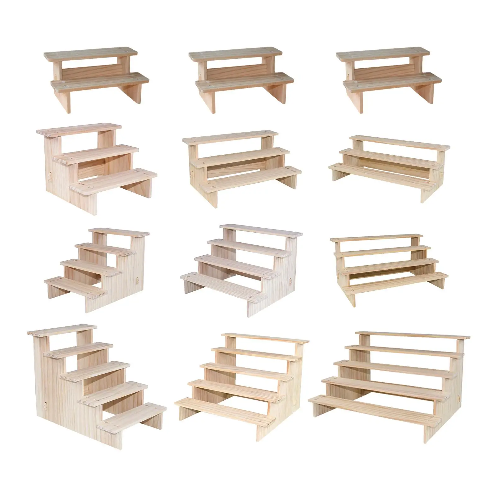 Wood Display Riser Wood Display Riser Stand Multilayer Reveal Frame Showcase Fixtures Product Stand for Dessert Conutertop