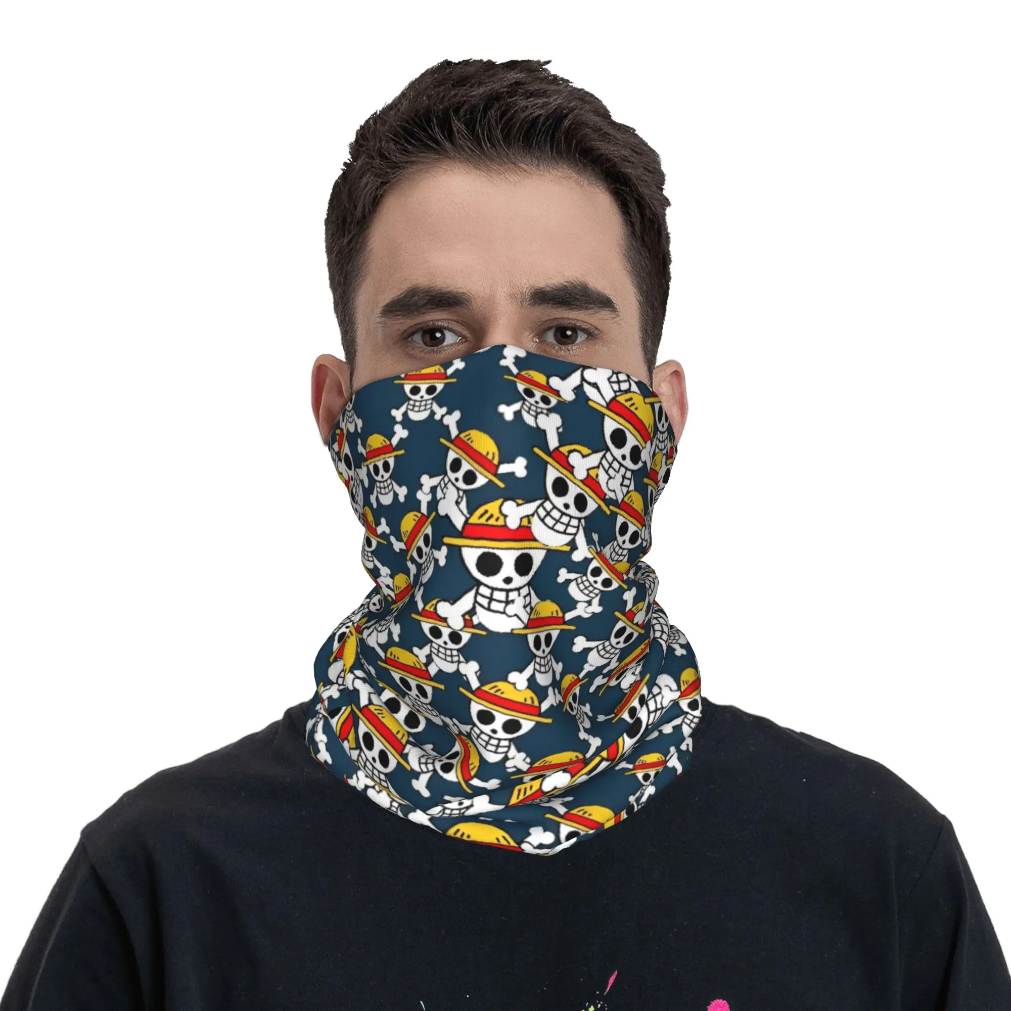 Men o-one-piece-e luffys onepiece Bandana Merch Neck Gaiter Printed  Mask Scarf Multi-use Headband For Outdoor Sports Washable