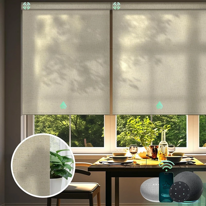 تصميم جديد مربع كاسيت 50% التعتيم الحراري معزول الحد من الضوضاء الستائر الدوارة الكهربائية الذكية لغرفة النوم #3