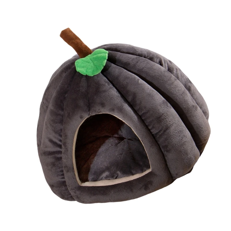 Cama para mascotas con cojín desmontable, hermosa cama dibujos animados calabaza, cueva, cojín desmontable,