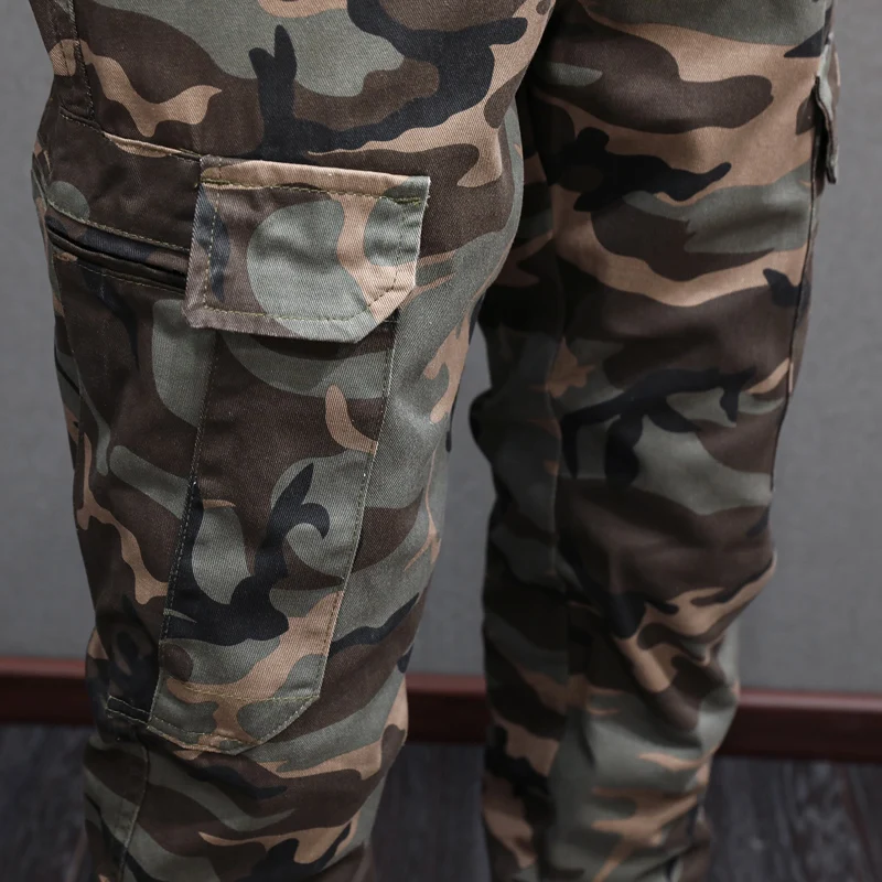 Y2KItalian designer's new fashionable jeans stretch slim fit retro grass green men's jeans printed pants Y2K