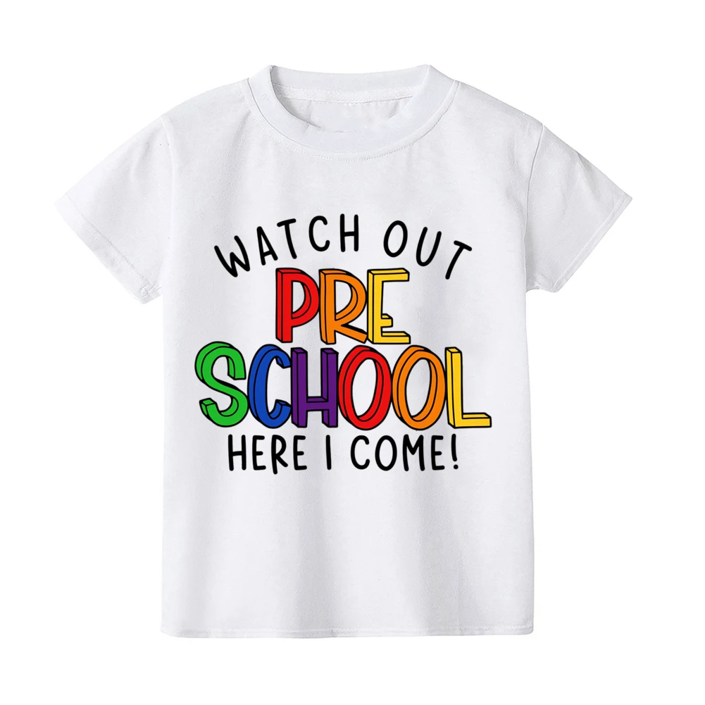 Watch Out Grade Bundle T Shirt Back To School Kids Short Sleeves Summer Casual Comfortable Crew Neck Top Tee