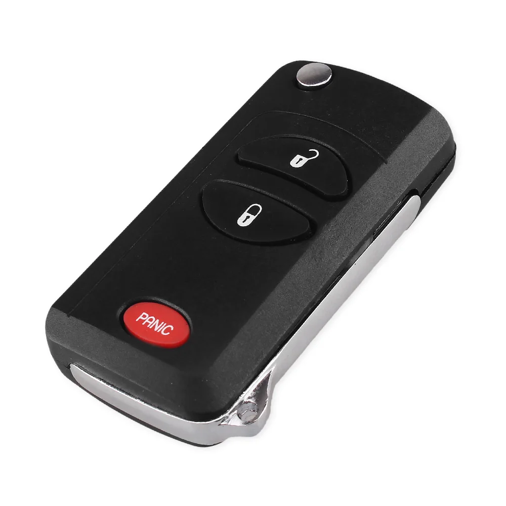 KEYYOU Car Keyless Entry Remote Key Shell Fob Case 3 4 Buttons For Chrysler Voyager Cruiser For Dodge Ram Dakota Jeep Cherokee