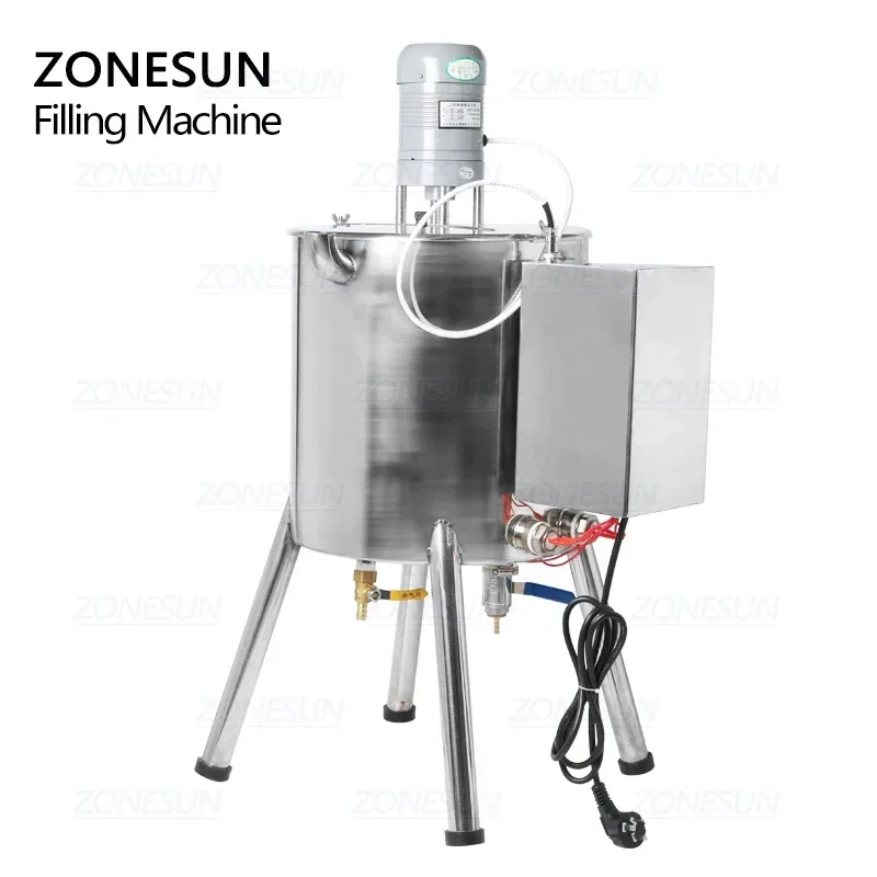 

ZONESUN Машина для нагрева, перемешивания и розлива помады с смесительным бункером и нагревательным баком, подходит для шоколада, восковых мелков, мыла ручной работы