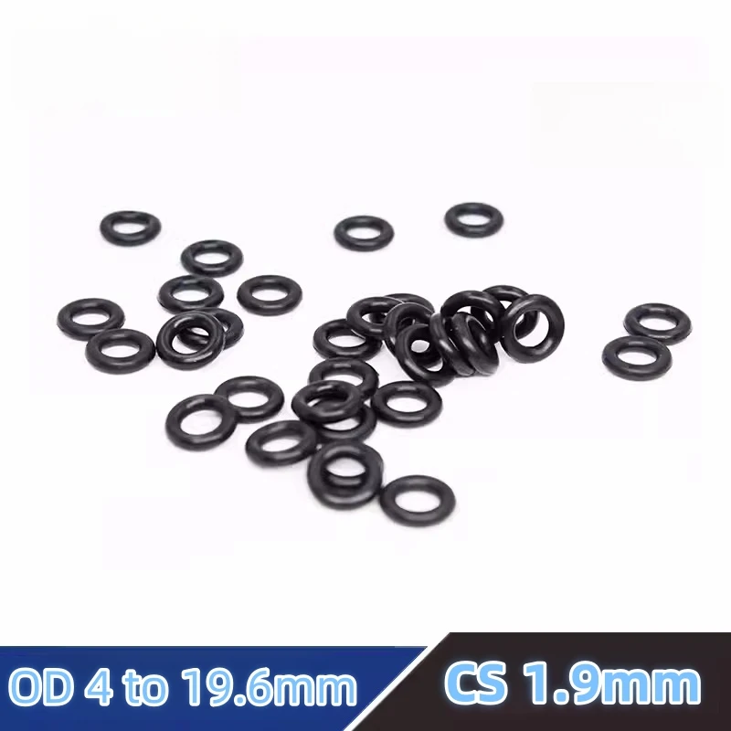 

Custom NBR O-rings CS1.9mm Gasket NBR70 NBR90 Cushion Temperature Heat Oil Resistant Waterproof Wear-resisting Dustproof Black