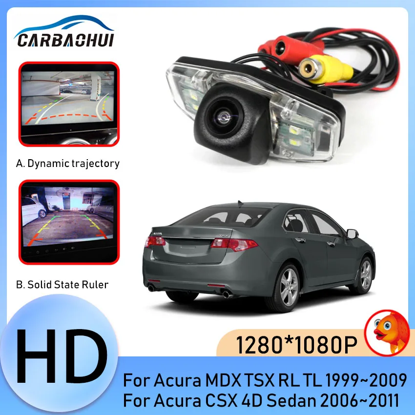 Reversing Reverse Rear Back up View Camera CCD For Acura MDX TSX RL TL 1999~2009 CSX 4D Sedan 2006~2011 Dynamic trajectory