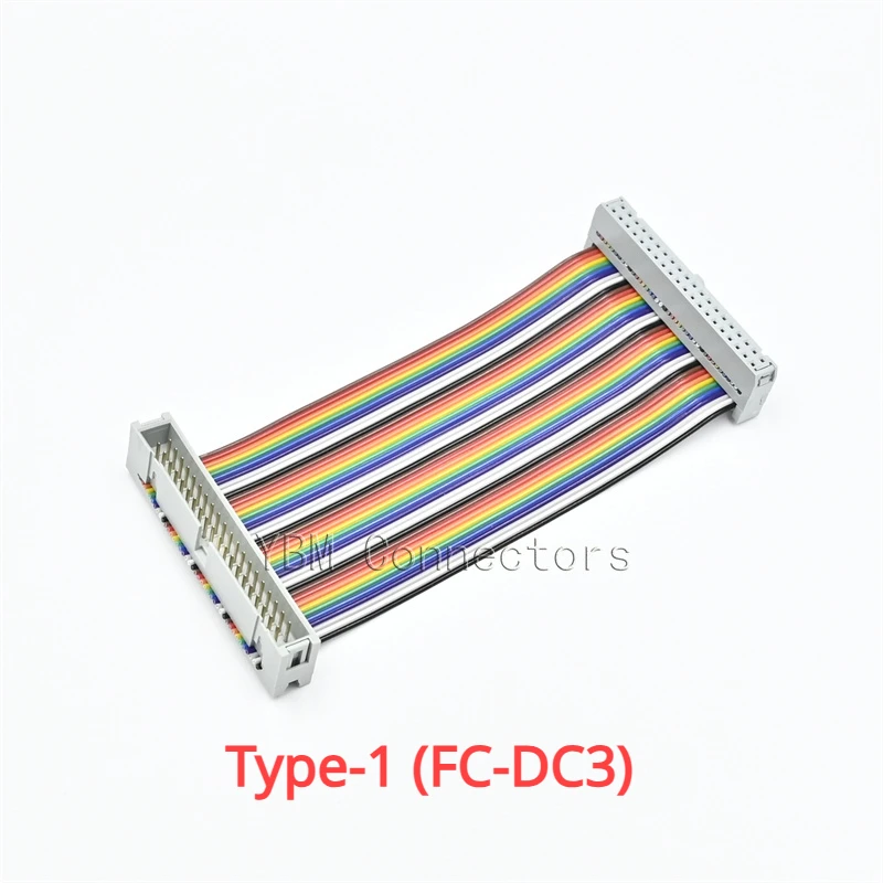 To Dc3 2.54mm Pitch Idc Color Flat Cable Led Screen Connection Jtag Download Line 10/20/40/60/80/100cm 40p Gpio Ribbon Cable