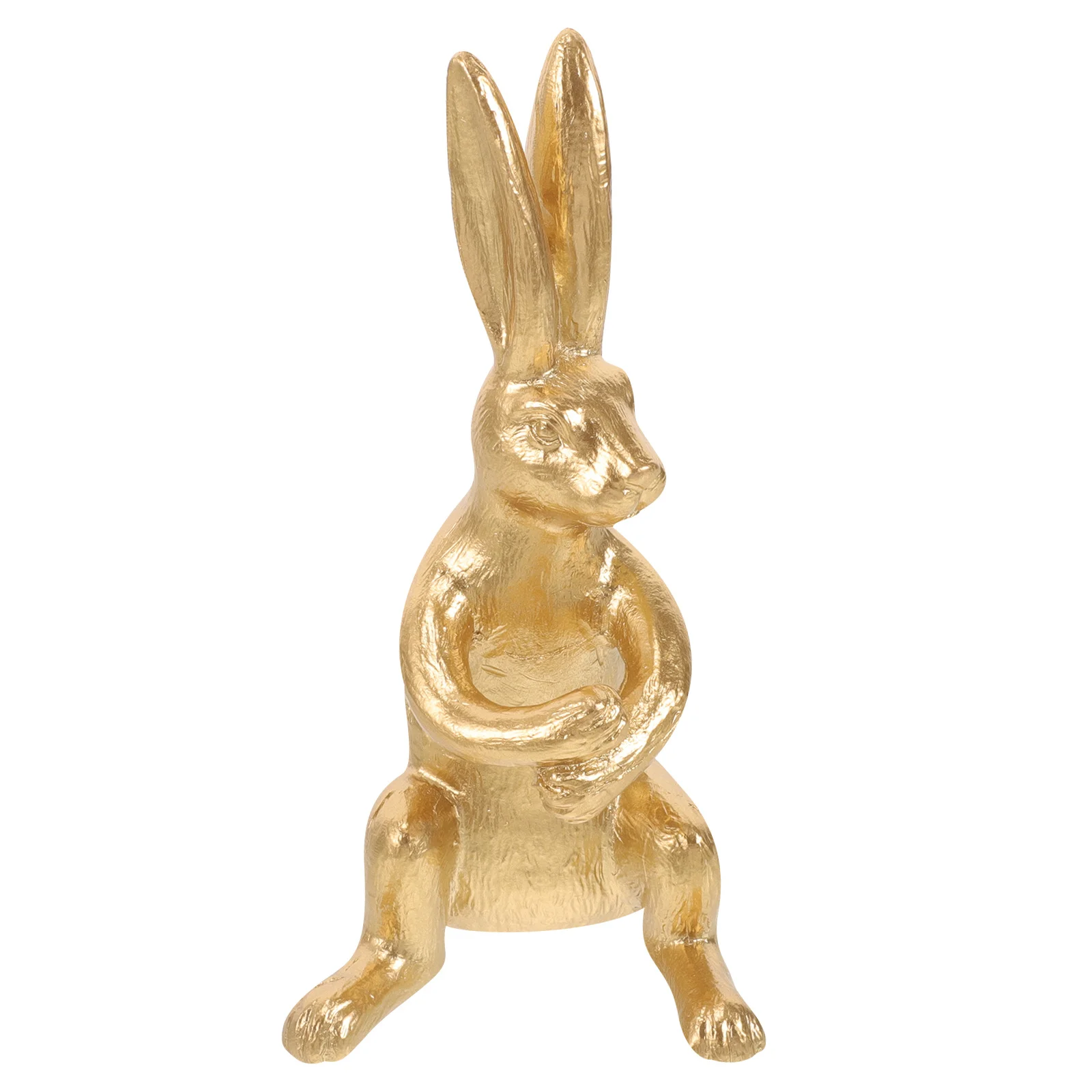 

Resin Bunny Statue Realistic Rabbit Decoration Cute Desktop Easter Ornament Tabletop Rabbit Decor Unique Animal Shaped Home