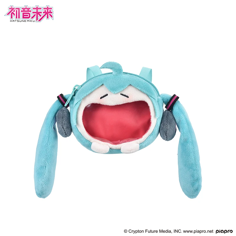 Kawaii hatsune miku anime figur multifunktion ale plüsch mini plüsch tasche kopfhörer tasche tasche münz geldbörse mädchen geschenke