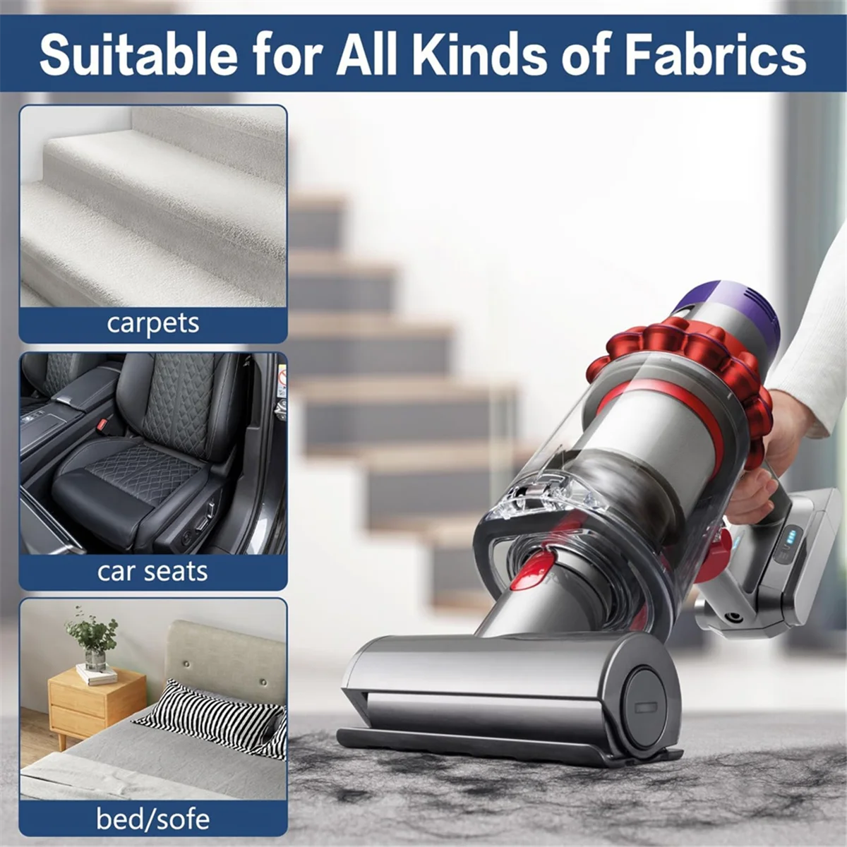 Aspirateur Dyson sans fil V7 V8 V10 V11 V15, mini tête de brosse dégradée, épilateur pour animaux de compagnie, accessoire de rêve