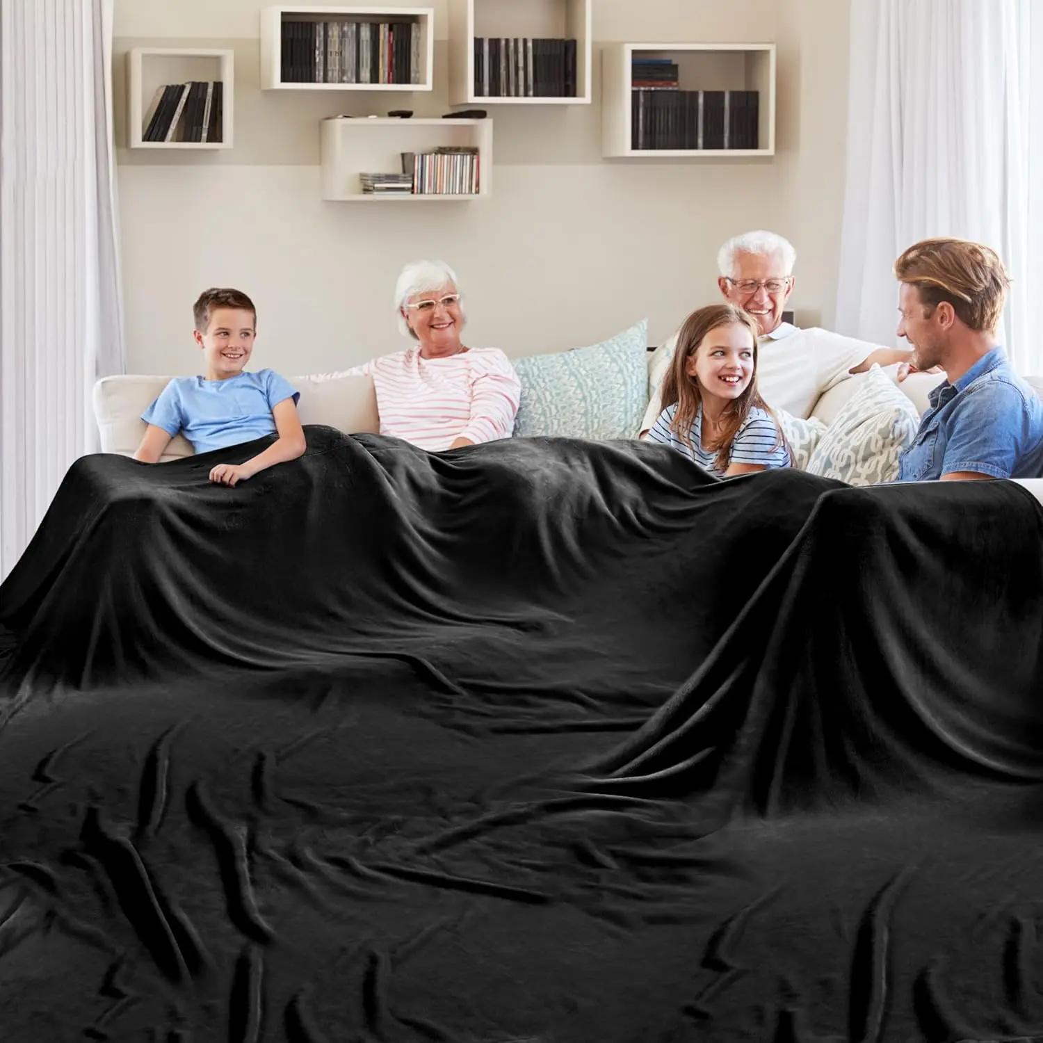 

Big Oversized Soft Blanket, Giant Fleece Blanket King Warm Blanket for Whole Family, Bed, Sofa, Couch, Travel, Camping