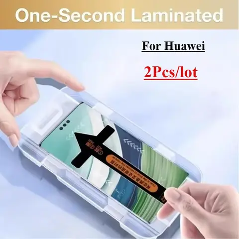 2Pcs Tempered Glass For Huawei Pura 70 Ultra P60 P50 P40 30 Pro Toughened Glass Screen Protector Protective With Install Kit