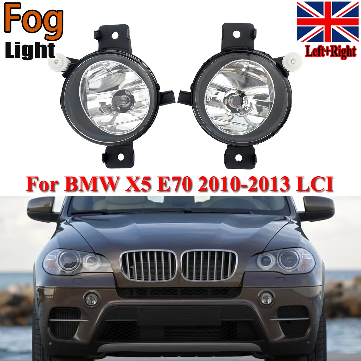 For BMW X5 E70 LCI 2011 2012 2013 xDrive35d Sport Front Halogen Fog Light Lamp Left Right Side Fog Light Assembly