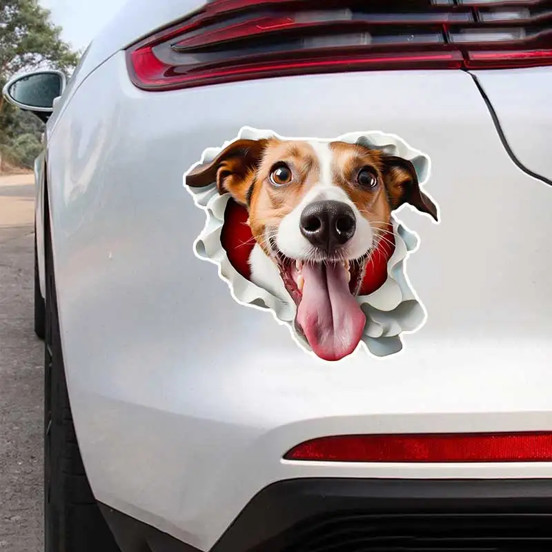 

Cute Puppy Spitting Tongue Car Sticker Vinyl Decal Waterproof Rear Window Motorcycle Camper Bumper Laptop Decoration SH1558