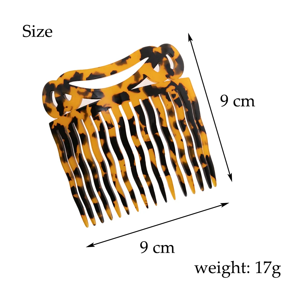 Vintage Hair Combs Colorful Acetate Hair Accessories Tortoiseshell Women Hair clips Flamenco Headdresses Comb Hair forks jewelry