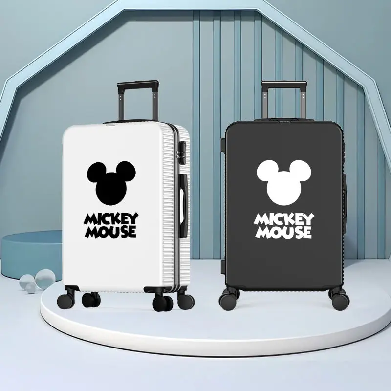 Disney Mickey Trolley Bagageset Studentencabine Rollende Bagage Lichtgewicht Ritssluiting Reiskoffer Op Wielen