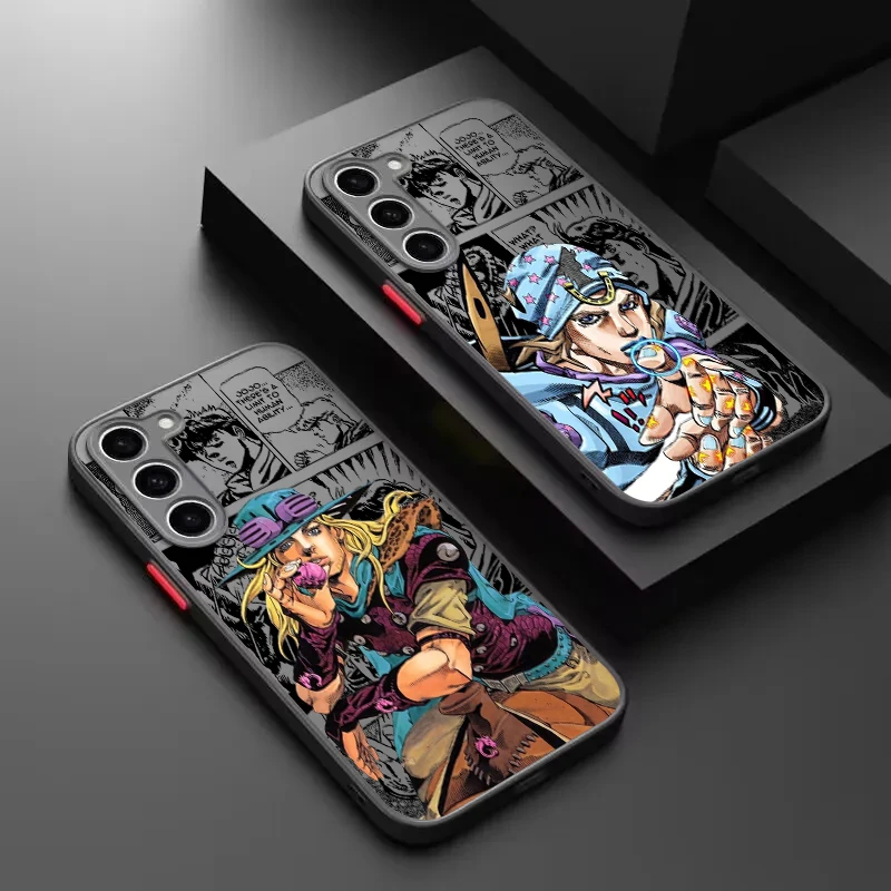 

Jojos Bizarre Adventure For Samsung S24 S23 S22 S21 Ultra S20 FE Note 20 Lite Plus Frosted Translucent Phone Case