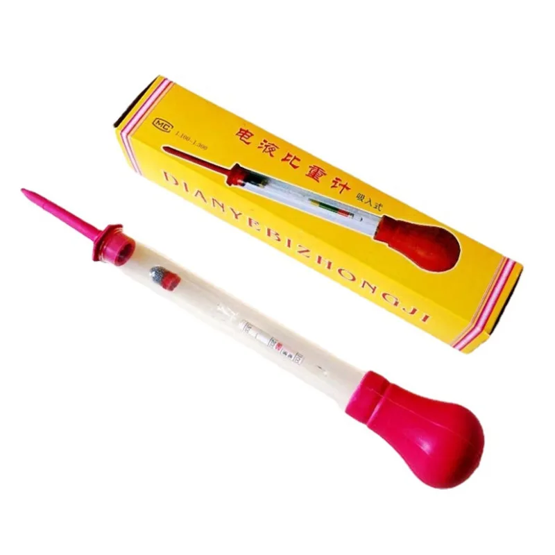 

Electrolyte Hydrometer For Car Battery Repair, Battery Fluid Measurement 1.1-1.3, Pipette Ball Type Density Meter