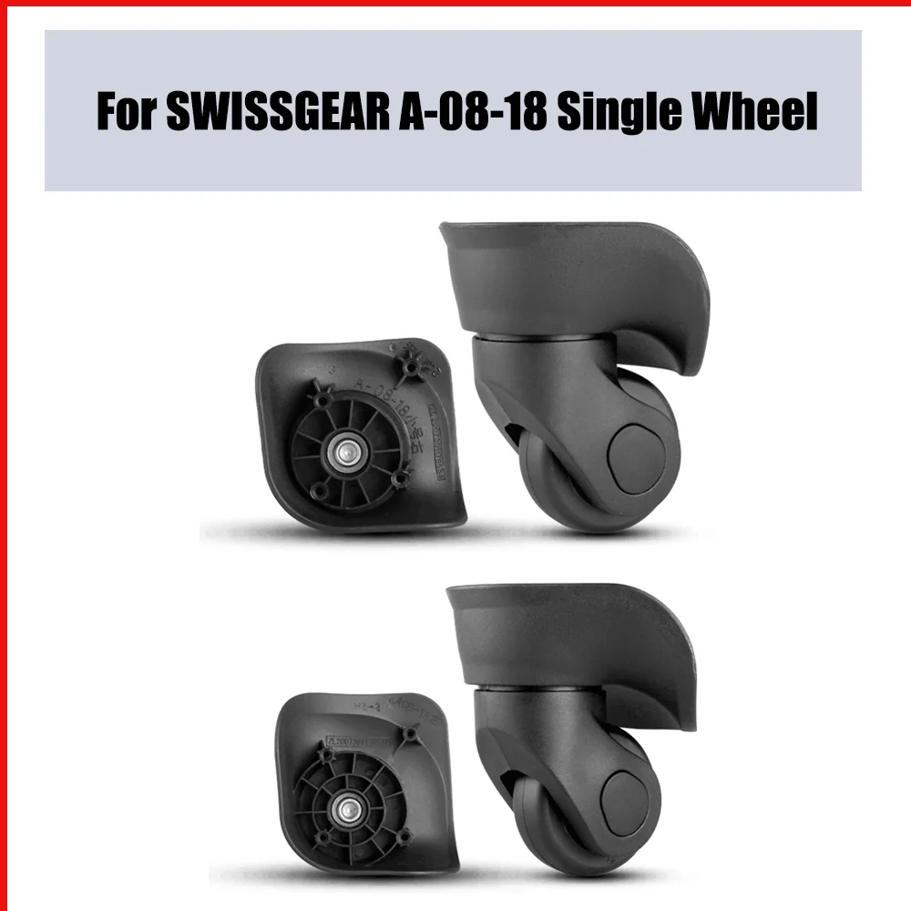 For SWISSGEAR A-08-18 Trolley Case Wheel Pulley Sliding Casters Universal Single Luggage Wheel Silent Smooth Wear-resistant