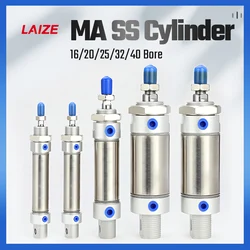 MA Series 16/20/25/32/40 Stainless Steel Mini Pneumatic Cylinder Air Double Acting