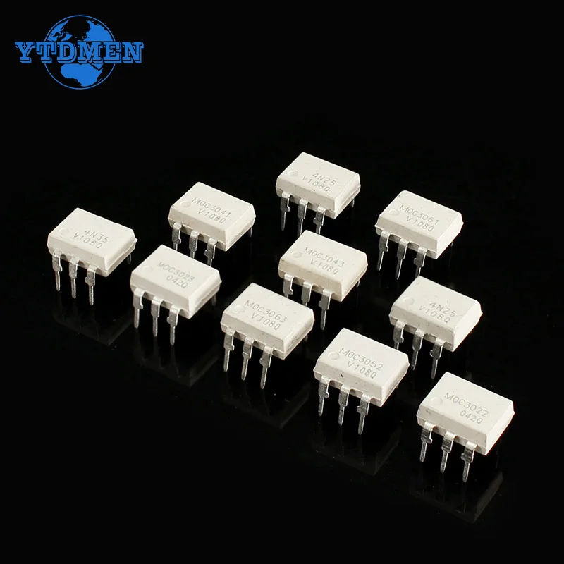 10pcs/lot 4N25 4N35 MOC3021 MOC3022 MOC3023 MOC3041 MOC3043 MOC3052 MOC3061 MOC3063 DIP-6 IC Optocoupler