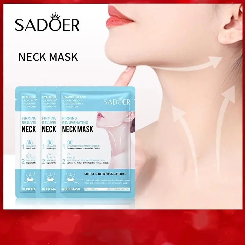 

10Pcs SADOER Hyaluronic Acid Neck Masks Collagen Firming Nourishing Brightening Moisturizing Neck Skin Care for Beauty