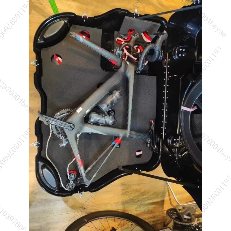 

Hard shell bicycle container, highway bike, iron tricycle, non removable handle, packaging, car bag, shipping box